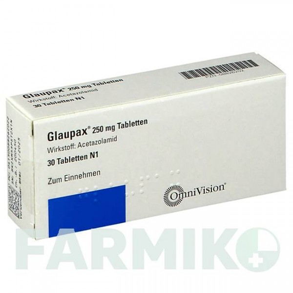 ГЛАУПАКС (GLAUPAX) 250 мг таблетки 30 шт - Ацетазоламид OMNIVISION