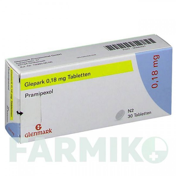 ГЛЕПАРК (GLEPARK) 0,18 мг таблетки 30 шт - Прамипексол GLENMARK
