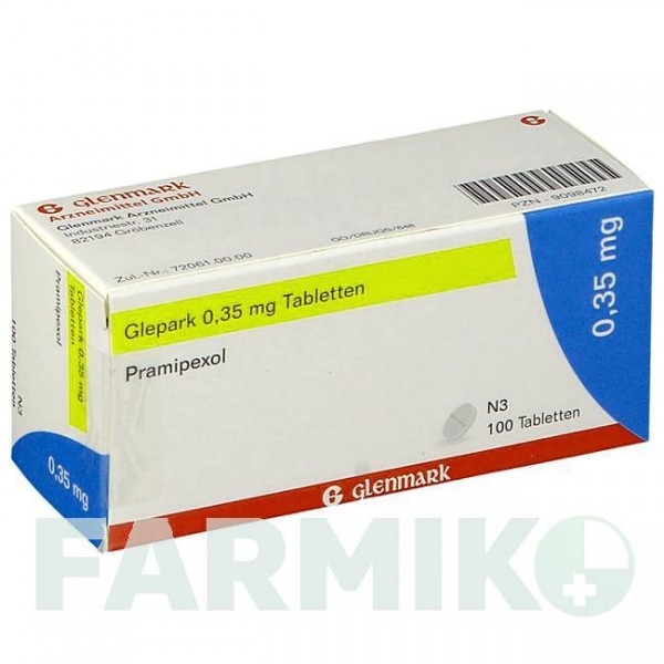ГЛЕПАРК (GLEPARK) 0,35 мг таблетки 100 шт - Прамипексол GLENMARK