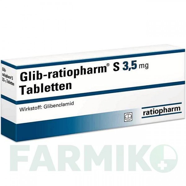 ГЛІБ (GLIB) 3,5 мг таблетки 180 шт - Глібенкламід RATIOPHARM