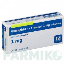 ГЛИМЕПИРИД (GLIMEPIRID) 1 мг таблетки 30 шт - Глимепирид 1 A PHARMA