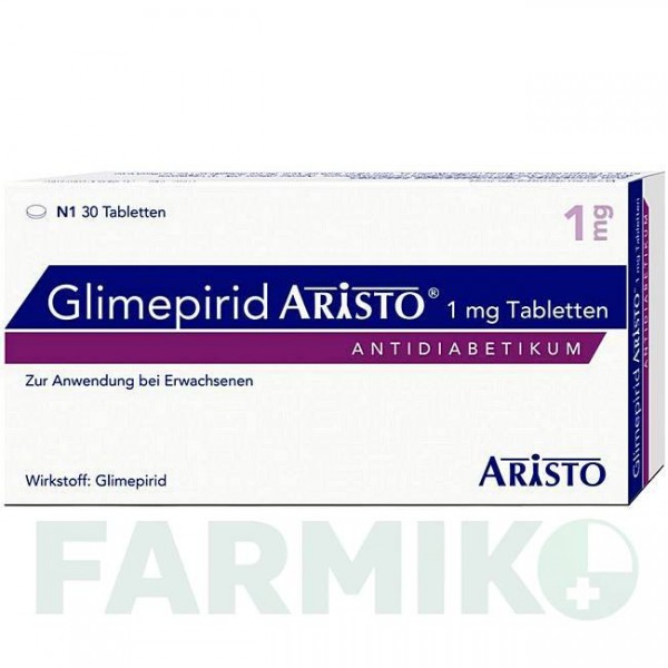 ГЛІМЕПІРИД (GLIMEPIRID) 1 мг таблетки 30 шт - Глімепірид ARISTO PHARMA