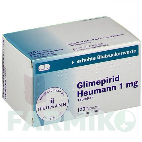 ГЛІМЕПІРИД (GLIMEPIRID) 1 мг таблетки 120 шт - Глімепірид HEUMANN PHARMA