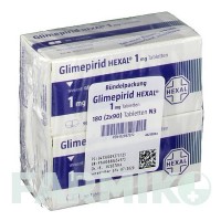 ГЛІМЕПІРИД (GLIMEPIRID) 1 мг таблетки 180 шт - Глімепірид HEXAL