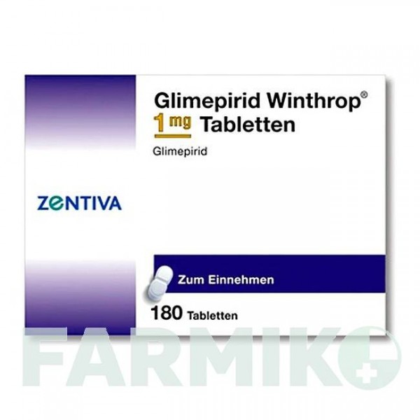 ГЛИМЕПИРИД (GLIMEPIRID) 1 мг таблетки 180 шт - Глимепирид ZENTIVA
