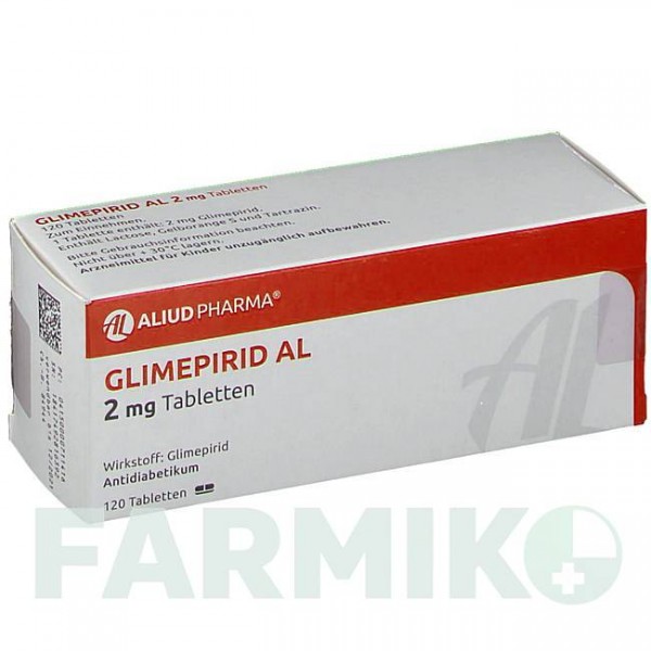 ГЛІМЕПІРИД (GLIMEPIRID) 2 мг таблетки 120 шт - Глімепірид ALIUD PHARMA