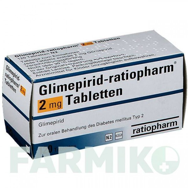 ГЛИМЕПИРИД (GLIMEPIRID) 2 мг таблетки 120 шт - Глимепирид RATIOPHARM
