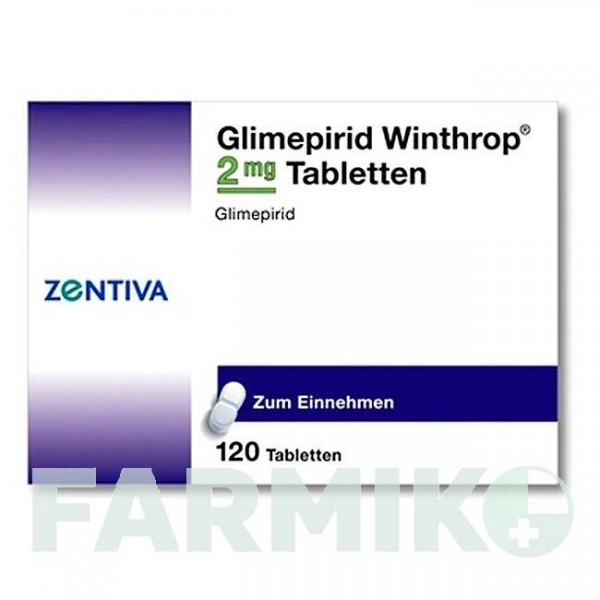 ГЛІМЕПІРИД (GLIMEPIRID) 2 мг таблетки 120 шт - Глімепірид ZENTIVA