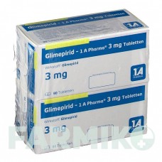 ГЛИМЕПИРИД (GLIMEPIRID) 3 мг таблетки 180 шт - Глимепирид 1 A PHARMA