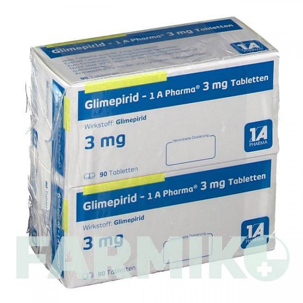 ГЛІМЕПІРИД (GLIMEPIRID) 3 мг таблетки 180 шт - Глімепірид 1 A PHARMA