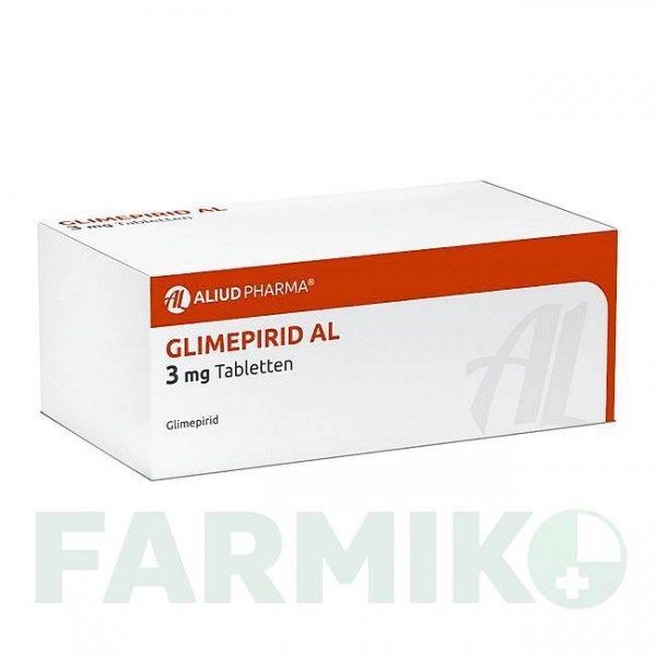 ГЛІМЕПІРИД (GLIMEPIRID) 3 мг таблетки 180 шт - Глімепірид ALIUD PHARMA