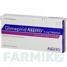 ГЛИМЕПИРИД (GLIMEPIRID) 3 мг таблетки 30 шт - Глимепирид ARISTO PHARMA