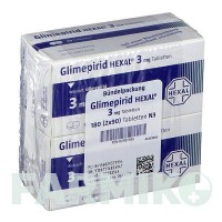 ГЛІМЕПІРИД (GLIMEPIRID) 3 мг таблетки 180 шт - Глімепірид HEXAL