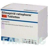 ГЛІМЕПІРИД (GLIMEPIRID) 3 мг таблетки 180 шт - Глімепірид RATIOPHARM