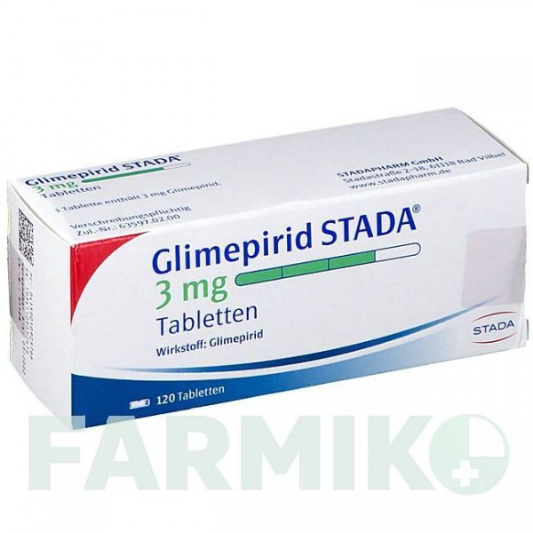 ГЛИМЕПИРИД (GLIMEPIRID) 3 мг таблетки 120 шт - Глимепирид STADAPHARM
