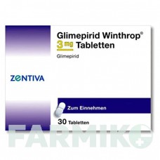 ГЛИМЕПИРИД (GLIMEPIRID) 3 мг таблетки 30 шт - Глимепирид ZENTIVA