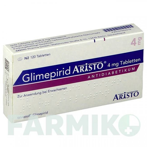 ГЛІМЕПІРИД (GLIMEPIRID) 4 мг таблетки 120 шт - Глімепірид ARISTO PHARMA