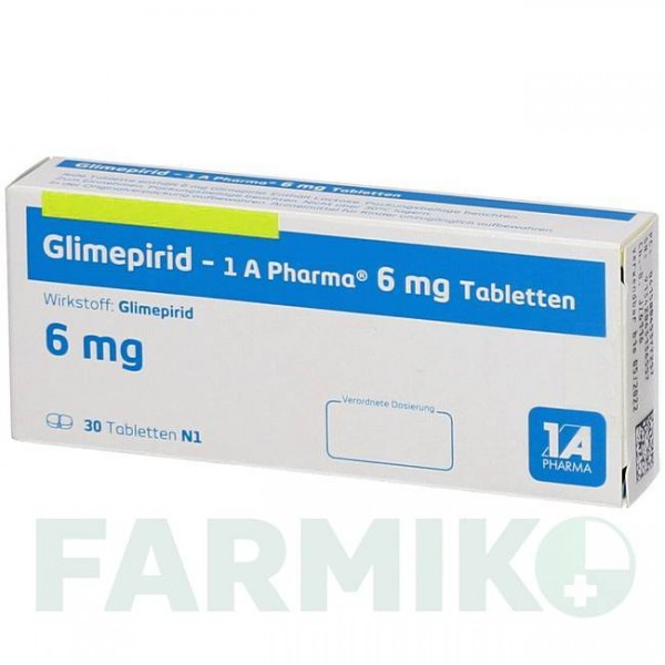 ГЛІМЕПІРИД (GLIMEPIRID) 6 мг таблетки 30 шт - Глімепірид 1 A PHARMA