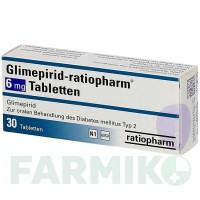 ГЛІМЕПІРИД (GLIMEPIRID) 6 мг таблетки 30 шт - Глімепірид RATIOPHARM