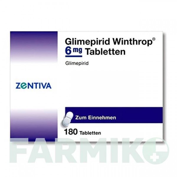 ГЛИМЕПИРИД (GLIMEPIRID) 6 мг таблетки 180 шт - Глимепирид ZENTIVA