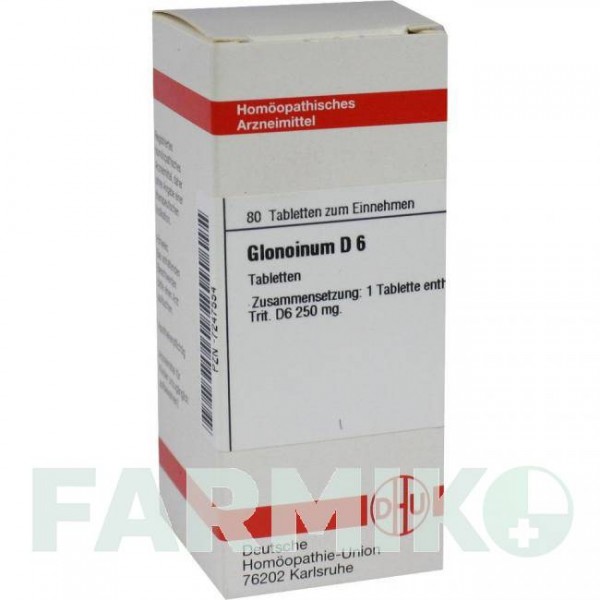 ГЛОНОИНУМ (GLONOINUM) D 6 таблетки 80 шт - Гомеопатия DHU