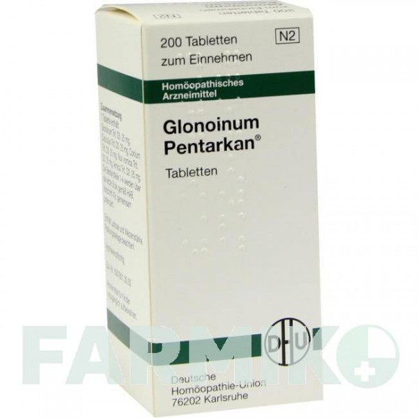 ГЛОНОИНУМ ПЕНТАРКАН (GLONOINUM PENTARKAN) таблетки 200 шт - Гомеопатия DHU