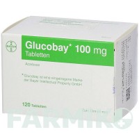 ГЛЮКОБАЙ (GLUCOBAY) 100 мг таблетки 120 шт - Акарбоза KOHLPHARMA