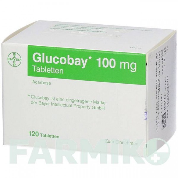 ГЛЮКОБАЙ (GLUCOBAY) 100 мг таблетки 120 шт - Акарбоза KOHLPHARMA