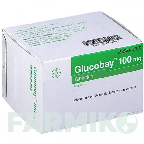 ГЛЮКОБАЙ (GLUCOBAY) 100 мг таблетки 105 шт - Акарбоза KOHLPHARMA