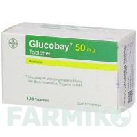 ГЛЮКОБАЙ (GLUCOBAY) 50 мг таблетки 105 шт - Акарбоза KOHLPHARMA