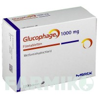 ГЛЮКОФАЖ (GLUCOPHAGE) 1000 мг таблетки 120 шт - Метформин MERCK HEALTHCARE