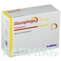 ГЛЮКОФАЖ (GLUCOPHAGE) 500 мг таблетки 120 шт - Метформин MERCK HEALTHCARE