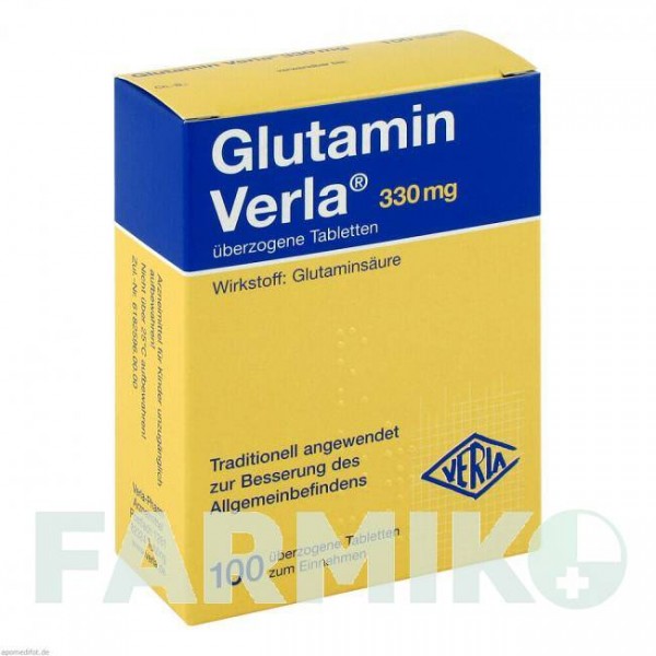 ГЛУТАМИН ВЕРЛА (GLUTAMIN VERLA) таблетки 100 шт - Глутаминовая кислота VERLA-PHARM
