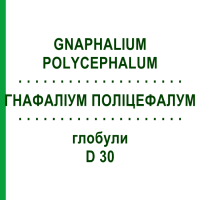 ГНАФАЛІУМ ПОЛІЦЕФАЛУМ (GNAPHALIUM POLYCEPHALUM) D 30 глобули 10 г - Гомеопатія DHU