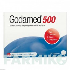 ГОДАМЕД (GODAMED) 500 таблетки 20 шт - Ацетилсалициловая кислота, Другое DR.PFLEGER