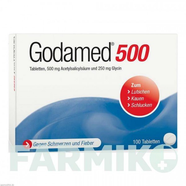 ГОДАМЕД (GODAMED) 500 таблетки 100 шт - Ацетилсаліцилова кислота, Інше DR.PFLEGER