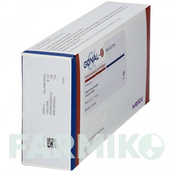ГОНАЛ (GONAL) 450 МЕ/0,75 мл 0,75 мл раствор 1 шт - Фоллитропин альфа KOHLPHARMA