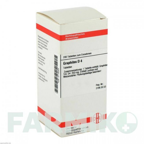 ГРАФИТЕС (GRAPHITES) D 4 таблетки 200 шт - Гомеопатия DHU