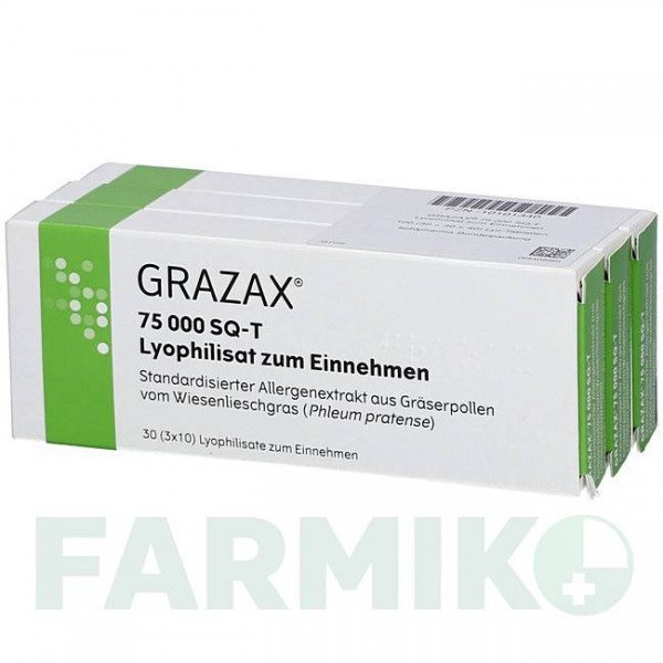 ГРАЗАКС (GRAZAX) 75000 SQ-T таблетки 100 шт - Активні речовини KOHLPHARMA