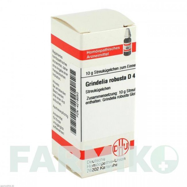 ГРИНДЕЛИЯ РОБУСТА (GRINDELIA ROBUSTA) D 4 глобули 10 г - Гомеопатия DHU