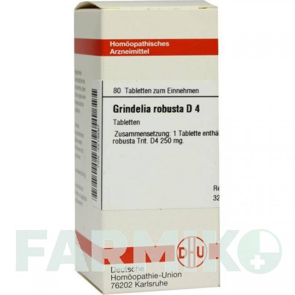 ГРИНДЕЛИЯ РОБУСТА (GRINDELIA ROBUSTA) D 4 таблетки 80 шт - Гомеопатия DHU