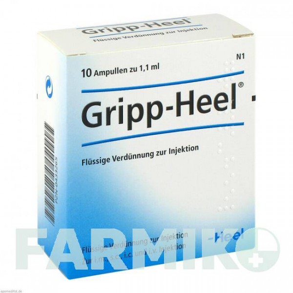 ГРИПП ХЕЛЬ (GRIPP HEEL) ампулы 10 шт - Гомеопатия BIOLOGISCHE HEILMITTEL HEEL