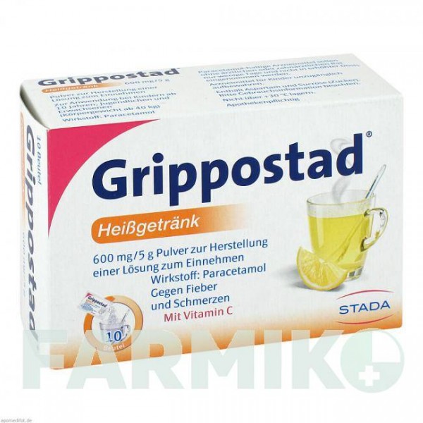 ГРИППОСТАД (GRIPPOSTAD) порошок 10 шт - Парацетамол STADA