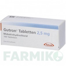 ГУТРОН (GUTRON) 2,5 мг таблетки 100 шт - Мидодрин 1 0 1 CAREFARM