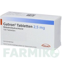 ГУТРОН (GUTRON) 2,5 мг таблетки 100 шт - Мідодрин ACA MULLER-ADAG PHARMA