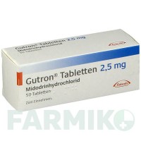 ГУТРОН (GUTRON) 2,5 мг таблетки 50 шт - Мідодрин CHEPLAPHARM