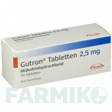 ГУТРОН (GUTRON) 2,5 мг таблетки 50 шт - Мидодрин CHEPLAPHARM