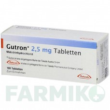 ГУТРОН (GUTRON) 2,5 мг таблетки 50 шт - Мидодрин KOHLPHARMA