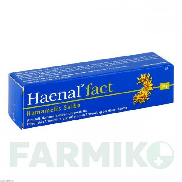 ХЕНАЛ (HAENAL) мазь 30 г - Листья с корой гамамелиса STRATHMANN