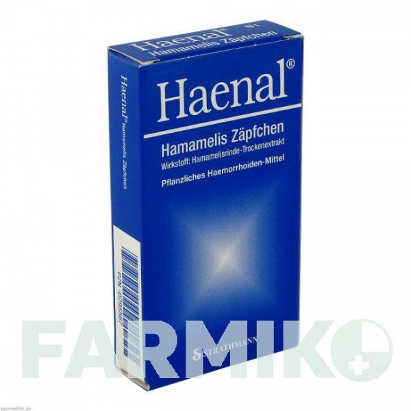 ХЕНАЛ (HAENAL) суппозитории 10 шт - Листья с корой гамамелиса STRATHMANN